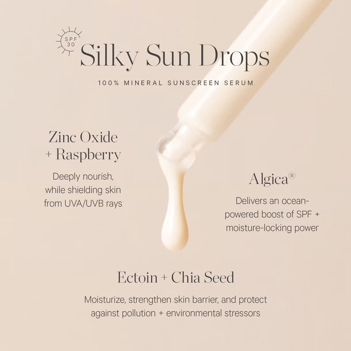 Silky Sun Drops 100% Mineral Sunscreen Serum - Vetted