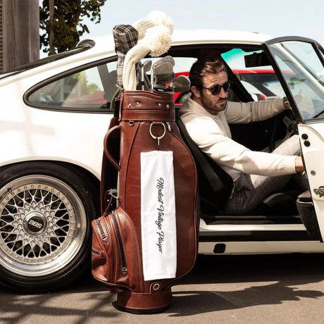 Heritage Brown Leather Golf Bag - Cart - My Store