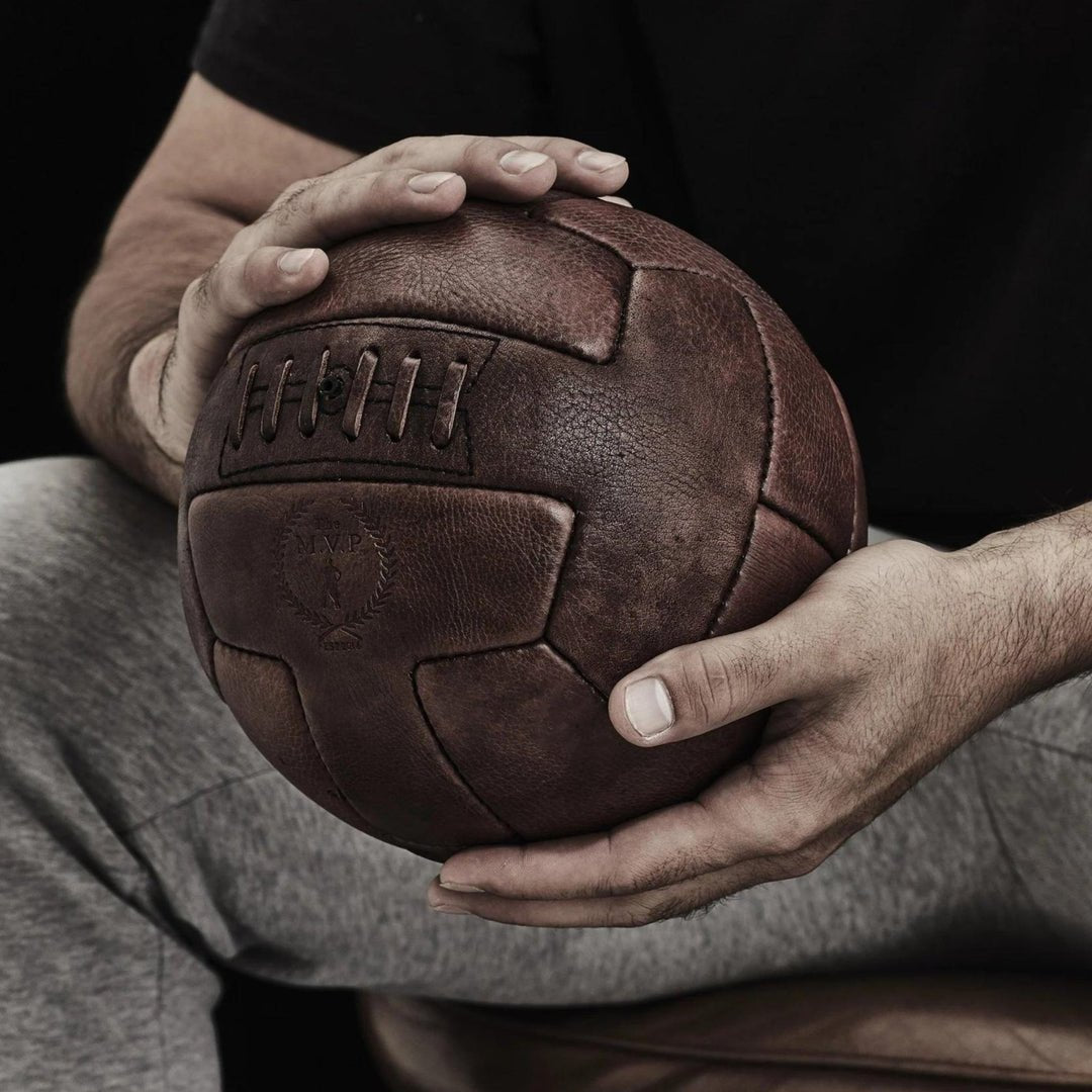 RETRO Brown Leather Soccer ball - My Store